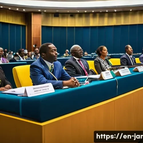 자메이카의 국제 관계와 외교 정책 - **Prompt 1: Jamaica's Voice on the Global Stage**
    "A powerful, dignified image depicting a diver...