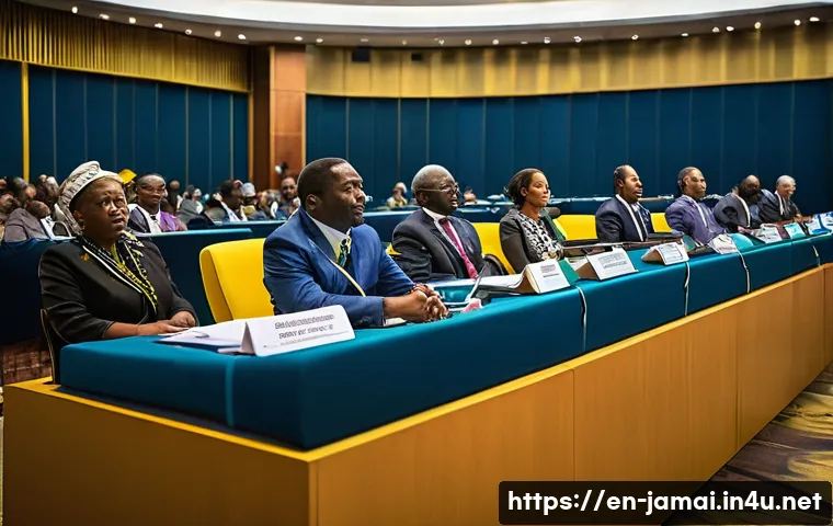 자메이카의 국제 관계와 외교 정책 - **Prompt 1: Jamaica's Voice on the Global Stage**
    "A powerful, dignified image depicting a diver...